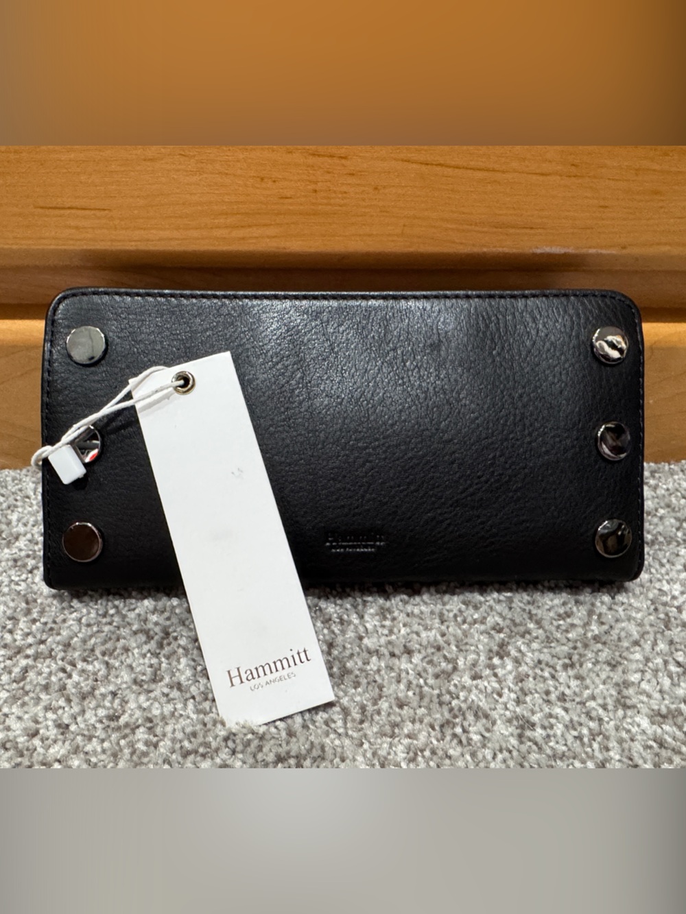 Hammitt Black Leather 360 South Wallet/Shoulder Bag